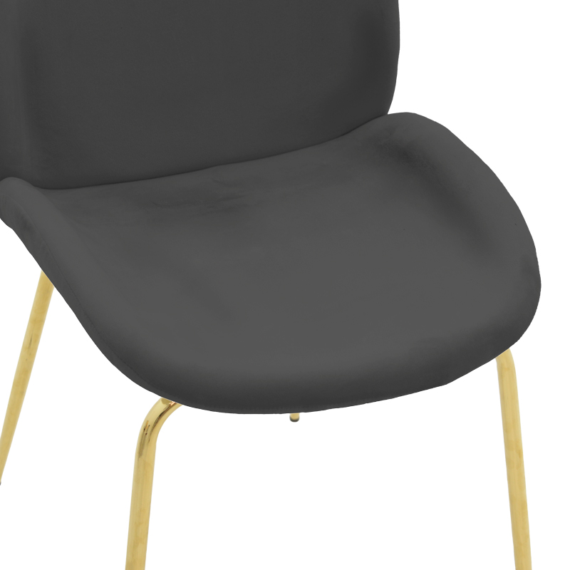 Καρέκλα Art Maison Salida - Carcoal Gold (47x60x90εκ.)