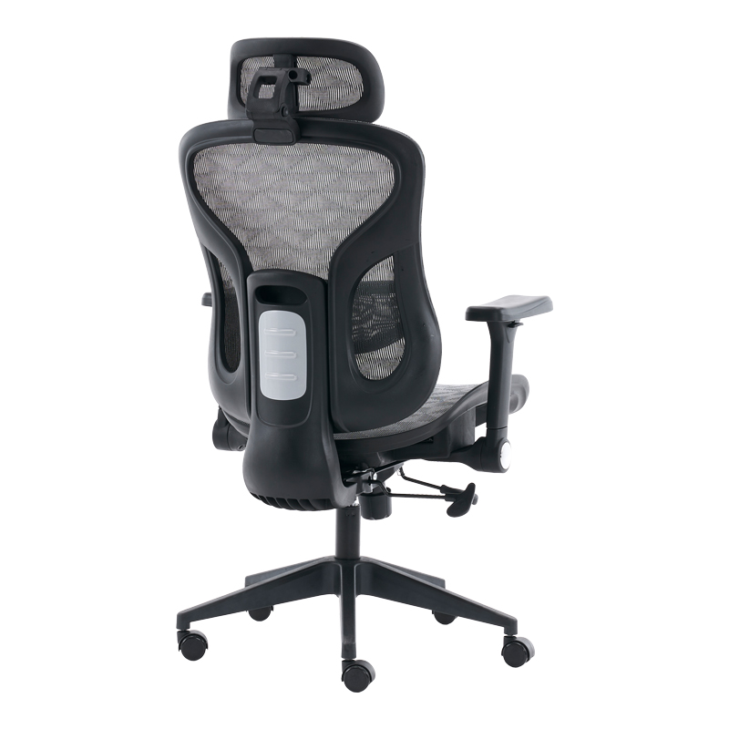 Καρέκλα γραφείου εργασίας Art Maison Kabu μαύρο-γκρι 68x67-72x110-136εκ