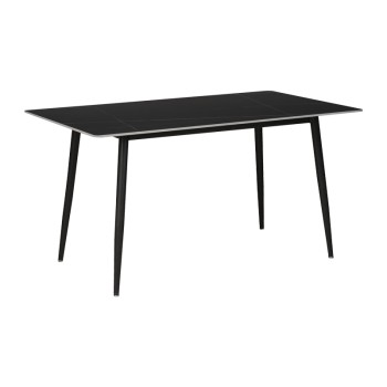 Τραπέζι κουζίνας Art Maison Portici - Black Marble (140x80x75εκ)