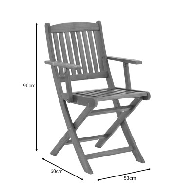 Πολυθρόνα Art Maison Callisto πτυσσόμενη ξύλο ακακίας φυσικό 53x60x90εκ