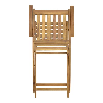 Πολυθρόνα Art Maison Battlestar πτυσσόμενη ξύλο ακακίας φυσικό 56x61x89εκ