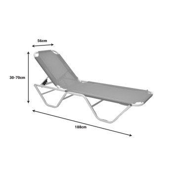 Ξαπλώστρα Art Maison Mimic αλουμινίου πτυσσόμενη textilene μπλε 56x188x30εκ