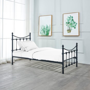 Κρεβάτι Art Maison Collins - Black (Για στρώμα 90x190εκ.)
