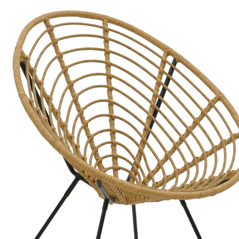 Πολυθρόνα Art Maison Πολυθρόνα Art Maison Cerise pe φυσικό-μέταλλο μαύρο πόδι 78x74x84εκpe φυσικό-μέταλλο μαύρο πόδι 78x74x84εκ