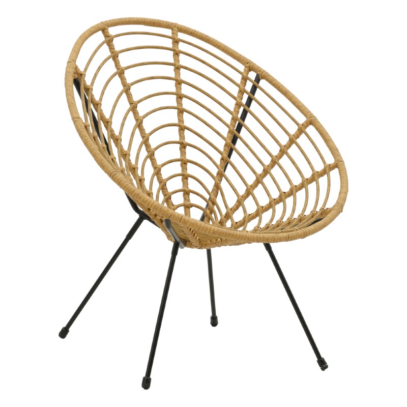 Πολυθρόνα Art Maison Πολυθρόνα Art Maison Cerise pe φυσικό-μέταλλο μαύρο πόδι 78x74x84εκpe φυσικό-μέταλλο μαύρο πόδι 78x74x84εκ