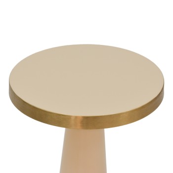 Βοηθητικό τραπέζι Art Maison Montague - Cream Gold (Φ36x58εκ.)