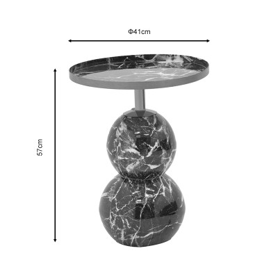 Βοηθητικό τραπέζι Art Maison Monrovia - Blue Marble Gold (Φ41x57εκ.)