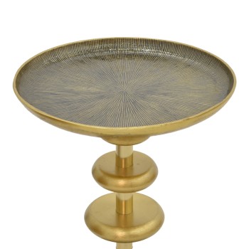 Βοηθητικό τραπέζι Art Maison Murieta - Gold Black (Φ39x55εκ.)