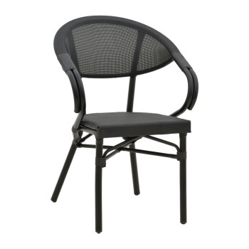 Καρέκλα κήπου Art Maison Rho - Black (57x57x83εκ.)
