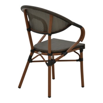 Καρέκλα κήπου Art Maison Rho - Walnut Black (57x57x83εκ.)