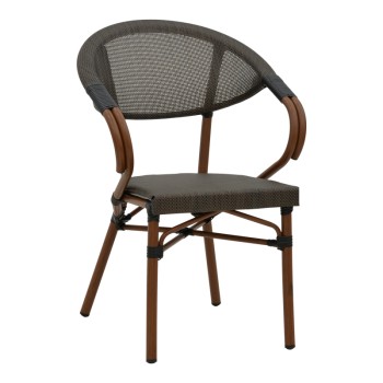 Καρέκλα κήπου Art Maison Rho - Walnut Black (57x57x83εκ.)