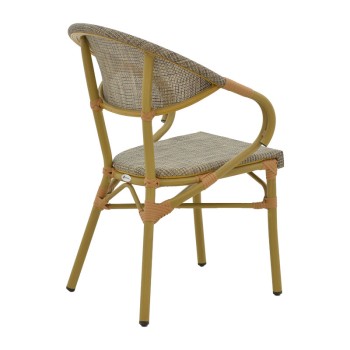 Καρέκλα κήπου Art Maison Rho - Gold Gray (57x57x83εκ.)