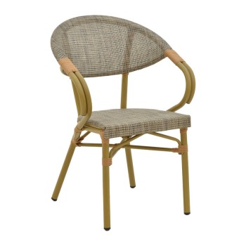 Καρέκλα κήπου Art Maison Rho - Gold Gray (57x57x83εκ.)