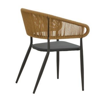 Πολυθρόνα Art Maison Centennial στοιβαζόμενη rattan μπεζ-ανθρακί 57x62x78εκ