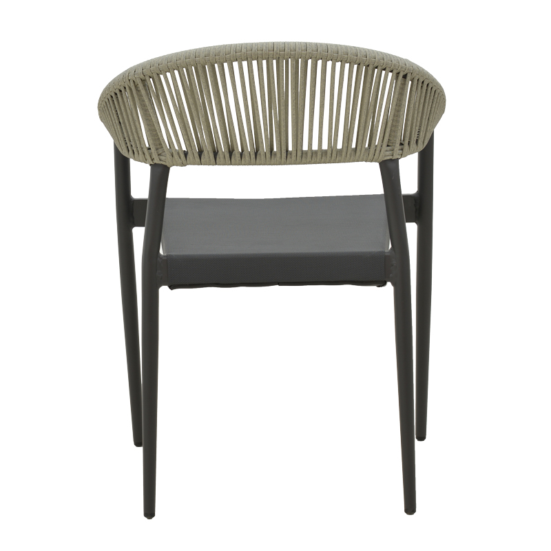 Πολυθρόνα Art Maison Centennial στοιβαζόμενη rattan-αλουμίνο ανθρακί 57x56x78εκ