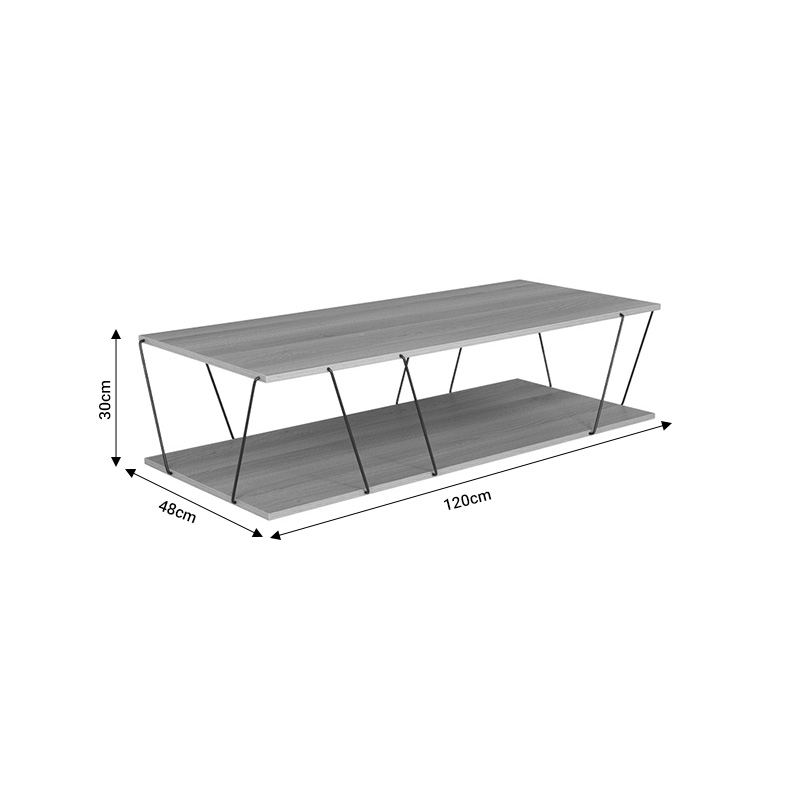 Tραπέζι σαλονιού Art Maison Φιουμιτσίνο - Oak Black (120x48x30εκ.) Tραπέζι σαλονιού Art Maison Φιουμιτσίνο - Oak Black (120x48x30εκ.)