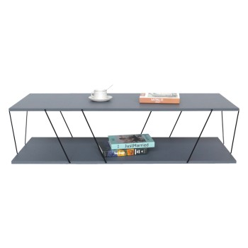 Tραπέζι σαλονιού Art Maison Φιουμιτσίνο - Gray Black (120x48x30εκ.)