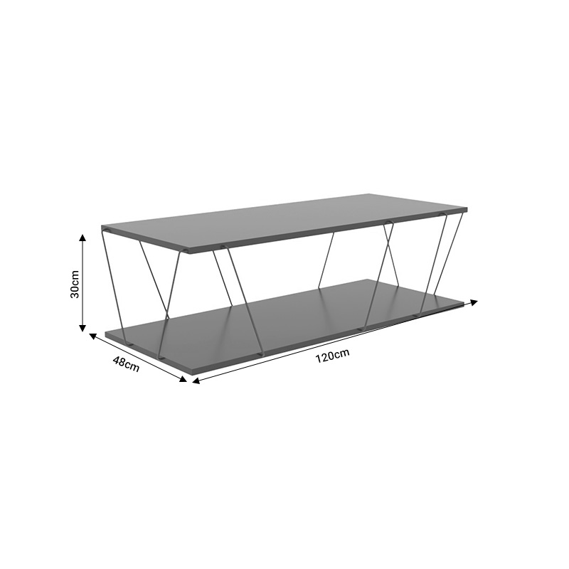 Tραπέζι σαλονιού Art Maison Φιουμιτσίνο - Gray Black (120x48x30εκ.) Tραπέζι σαλονιού Art Maison Φιουμιτσίνο - Gray Black (120x48x30εκ.)