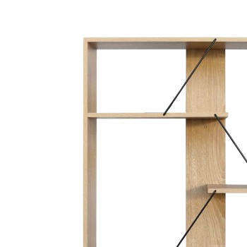 Βιβλιοθήκη Art Maison Φιουμιτσίνο - Oak Black (84x25,5x154,5εκ.)