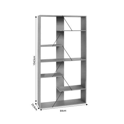 Βιβλιοθήκη Art Maison Φιουμιτσίνο - Oak Black (84x25,5x154,5εκ.) Βιβλιοθήκη Art Maison Φιουμιτσίνο - Oak Black (84x25,5x154,5εκ.)