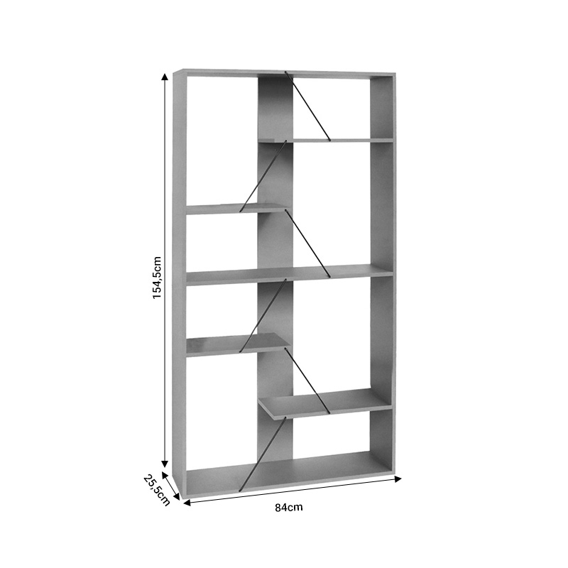 Βιβλιοθήκη Art Maison Φιουμιτσίνο - Oak Black (84x25,5x154,5εκ.) Βιβλιοθήκη Art Maison Φιουμιτσίνο - Oak Black (84x25,5x154,5εκ.)