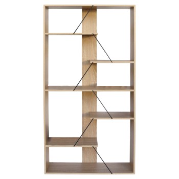 Βιβλιοθήκη Art Maison Φιουμιτσίνο - Oak Black (84x25,5x154,5εκ.)