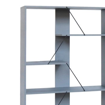 Βιβλιοθήκη Art Maison Φιουμιτσίνο - Gray Black (84x25,5x154,5εκ.)