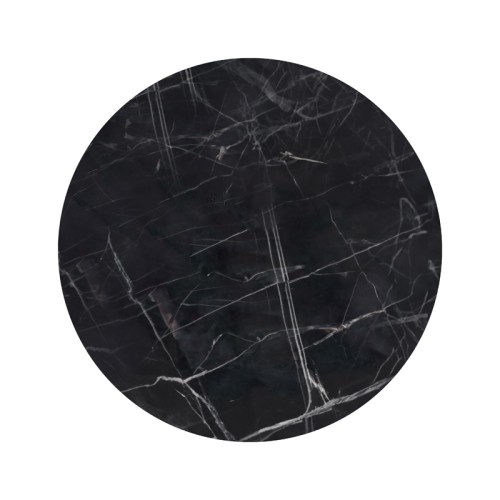 Επιφάνεια τραπεζιού Art Maison Siena - Black Marble (Φ70εκ.)