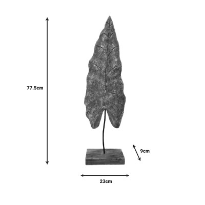 Επιτραπέζιο διακοσμητικό φύλλο Art Maison Conebush χρυσό μάνγκο ξύλο-μέταλλο 23x9x77.5εκ