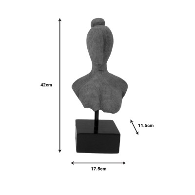 Επιτραπέζιο διακοσμητικό Art Maison Coneflower φυσικό μάνγκο ξύλο-μέταλλο 17.5x11.5x42εκ