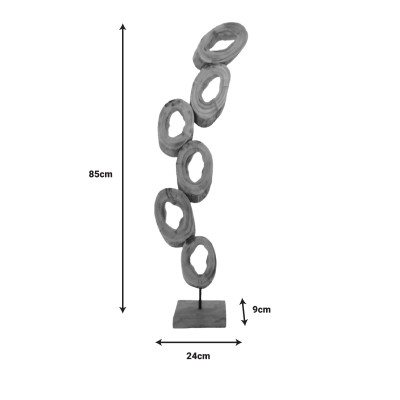 Επιτραπέζιο διακοσμητικό Art Maison Catmint φυσικό μάνγκο ξύλο-μέταλλο 24x9x85εκ