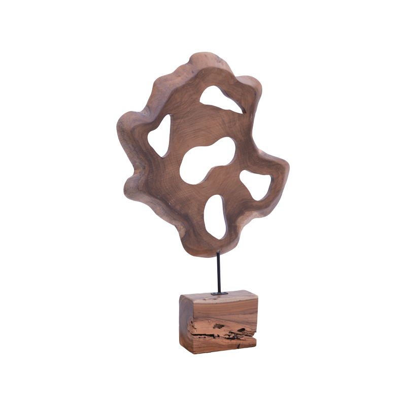 Επιτραπέζιο διακοσμητικό Art Maison Plume φυσικό ξύλο teak-μέταλλο 55x10x80εκ Επιτραπέζιο διακοσμητικό Art Maison Plume φυσικό ξύλο teak-μέταλλο 55x10x80εκ