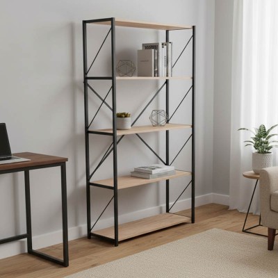 Βιβλιοθήκη Art Maison Alessandria - Oak Black (88x34x180εκ) Βιβλιοθήκη Art Maison Alessandria - Oak Black (88x34x180εκ)