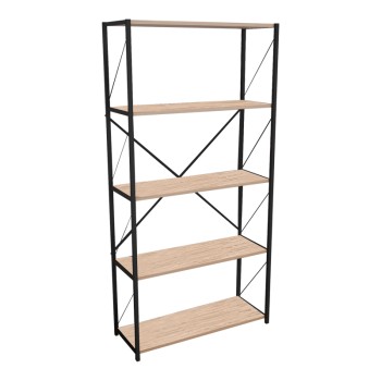 Βιβλιοθήκη Art Maison Alessandria - Oak Black (88x34x180εκ)