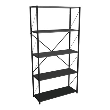 Βιβλιοθήκη Art Maison Alessandria - Charcoal Black (88x34x180εκ)
