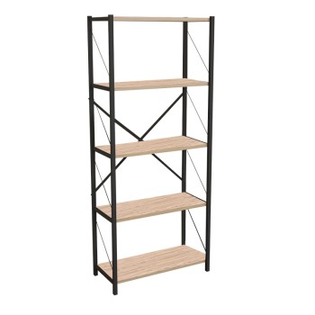 Βιβλιοθήκη Art Maison Alessandria - Oak Black (60x30x150εκ)