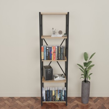 Βιβλιοθήκη Art Maison Alessandria - Oak Black (40x30x150εκ)