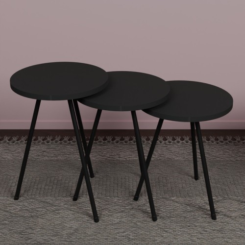 Βοηθητικό τραπέζι Art Maison Matera - Black Charcoal (33,6x33,6x33,6εκ.)