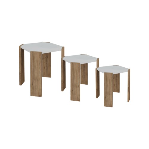 Βοηθητικό τραπέζι Art Maison Fano - Oak White (36x36x36εκ.)