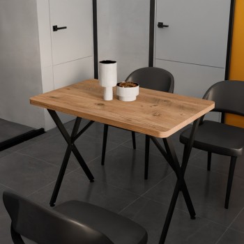 Τραπέζι Κουζίνας Art Maison Messina - Oak Black (70x110x75εκ.)