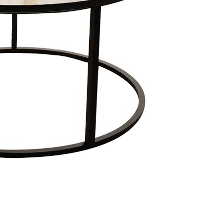 Τραπέζι Σαλονιού Art Maison Messina - White Black (Φ60x40εκ.)