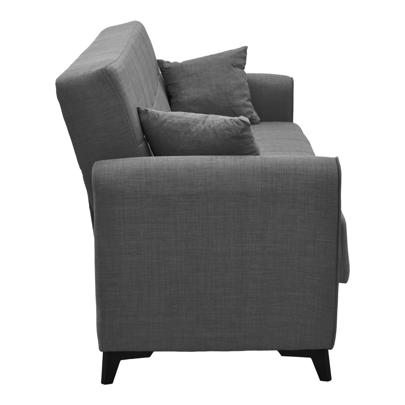 Καναπές-κρεβάτι τριθέσιος με αποθηκευτικό χώρο Art Maison Globe - Carcoal (225x85x90εκ.)