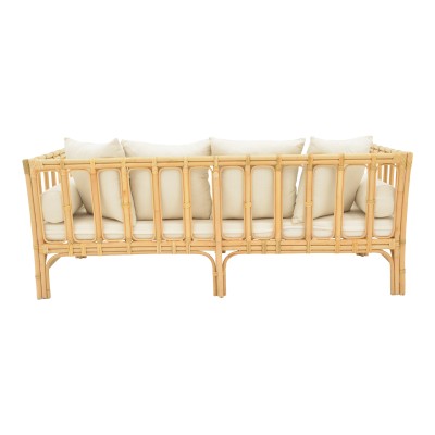 Καναπές Art Maison Bond φυσικό rattan-λευκό ύφασμα με μαξιλάρια 200x100x76εκ Καναπές Art Maison Bond φυσικό rattan-λευκό ύφασμα με μαξιλάρια 200x100x76εκ