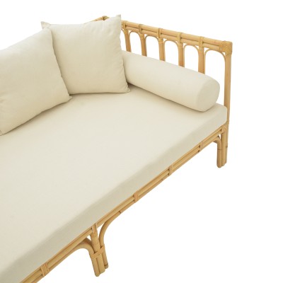 Καναπές Art Maison Bond φυσικό rattan-λευκό ύφασμα με μαξιλάρια 200x100x76εκ Καναπές Art Maison Bond φυσικό rattan-λευκό ύφασμα με μαξιλάρια 200x100x76εκ