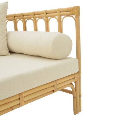 Καναπές Art Maison Bond φυσικό rattan-λευκό ύφασμα με μαξιλάρια 200x100x76εκ Καναπές Art Maison Bond φυσικό rattan-λευκό ύφασμα με μαξιλάρια 200x100x76εκ