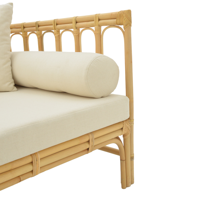 Καναπές Art Maison Bond φυσικό rattan-λευκό ύφασμα με μαξιλάρια 200x100x76εκ Καναπές Art Maison Bond φυσικό rattan-λευκό ύφασμα με μαξιλάρια 200x100x76εκ