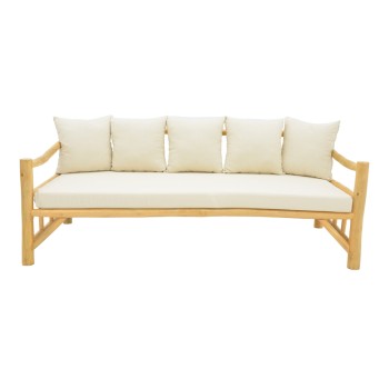 Καναπές Art Maison Winifred φυσικό teak ξύλο 210x100x80εκ