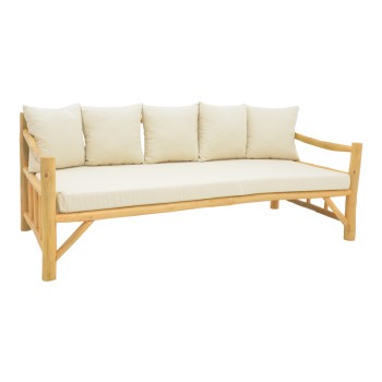 Καναπές Art Maison Winifred φυσικό teak ξύλο 210x100x80εκ