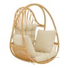 Κρεμαστή κούνια Art Maison Westley φυσικό rattan-κρεμ μαξιλάρι 80x59x105εκ