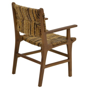 Πολυθρόνα Art Maison Blade φυσικό teak ξύλο-banana σχοινί 55x60x85εκ